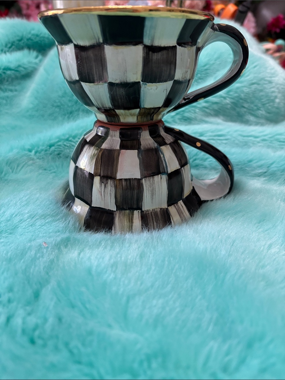 MacKenzie-Childs Courtly Check Tea Cup